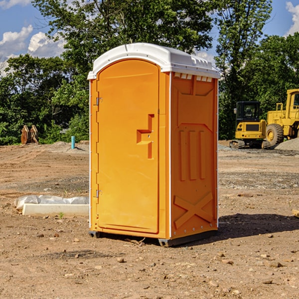 how often are the portable toilets cleaned and serviced during a rental period in Lewis Run